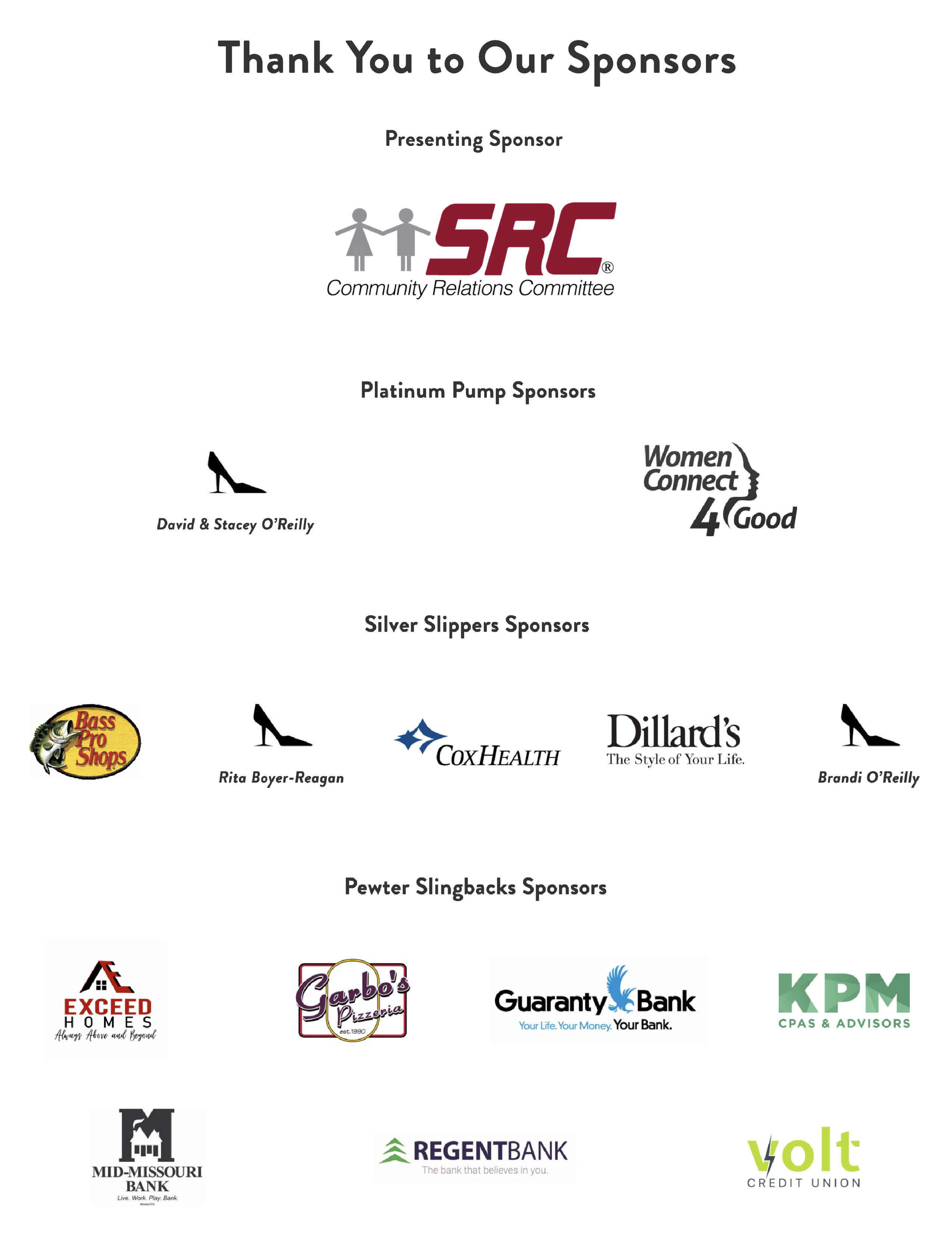 Thank You To Our Sponsors!